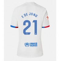 Barcelona Frenkie de Jong #21 Replica Away Shirt Ladies 2023-24 Short Sleeve